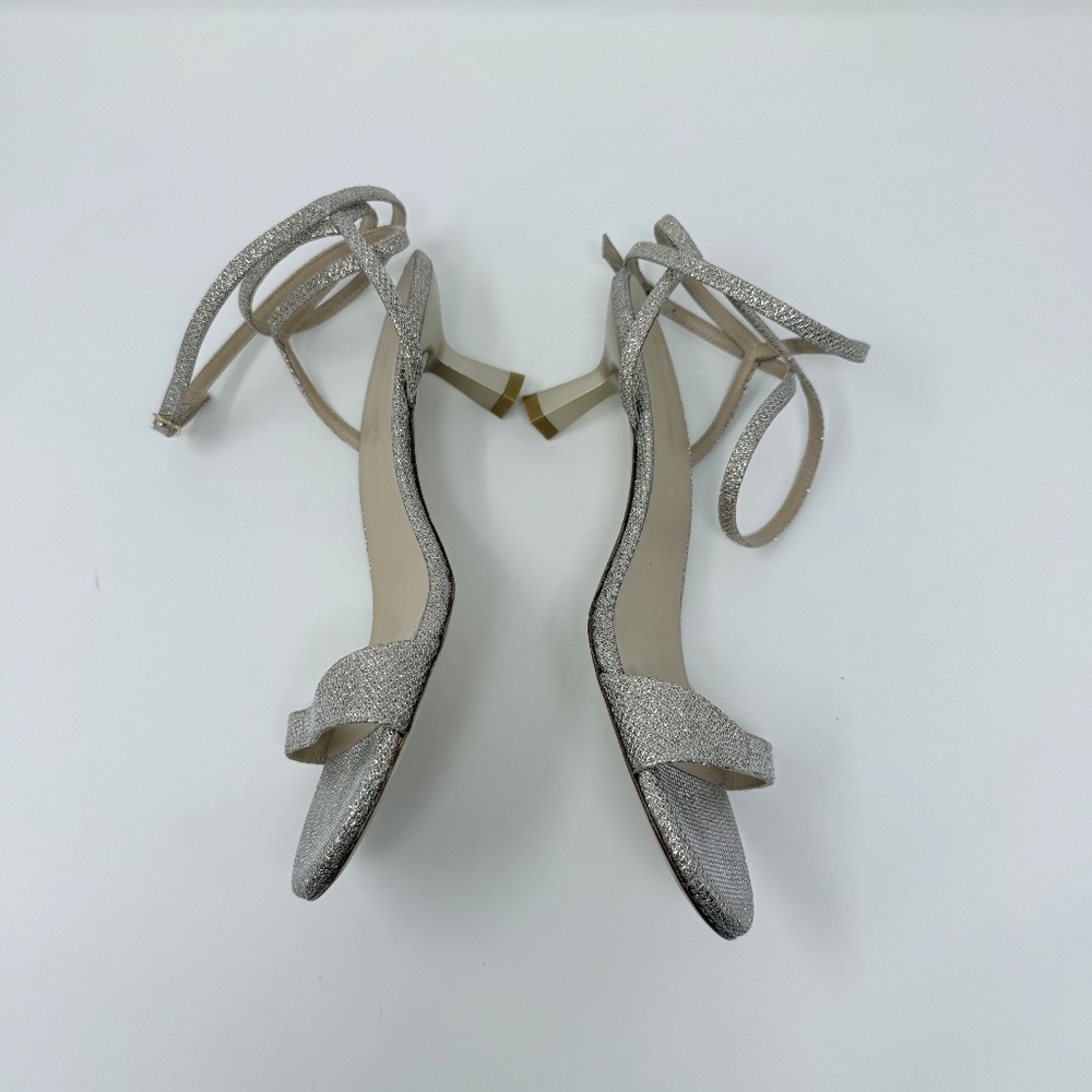 New Stuart Weitzman Women's Nudist 50 Wrap Sandals In Poudre Sz 10.5 - Picture 12 of 15